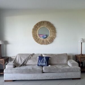 Handmade Karanday Wall Mirror – 1m artisan Natural Fiber Décor