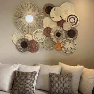 Handmade Fiber Wall Mural – Unique Artwork 1.60 x 1.10 m Easy Installation