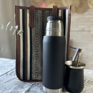 Bolso matero artesanal en telar 100% algodón