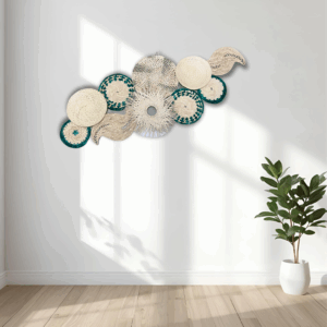 Set de piezas decorativas artesanales para pared - Artesanía paraguaya para el hogar