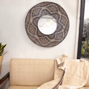 Handmade Caraguatá Wall Mirror – 70 cm Artisan Natural Fiber Décor