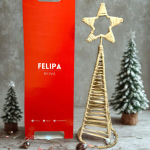 Árbol de Navidad rústico de karanday. Árbol de Navidad de mesa de 50 cm hecho a mano. Decoración navideña