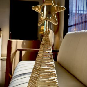 Árbol de Navidad rústico de karanday. Árbol de Navidad de mesa de 50 cm hecho a mano. Decoración navideña