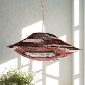 Lámpara de caraguatá artesanal 80x30