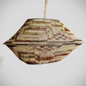 Lámpara Colgante Artesanal Nivaclé Compacta — Fibra Natural del Chaco paraguayo