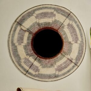 Espejo artesanal de caraguatá 80 cm – Fibra natural tejida a mano