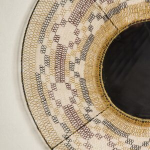 Espejo grande artesanal de fibras naturales 80 cm – caraguatá