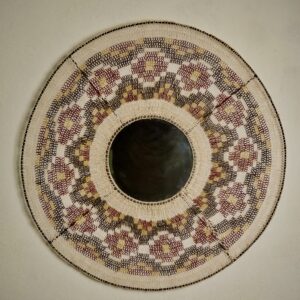 Espejo decorativo de fibras naturales 60 cm – caraguatá