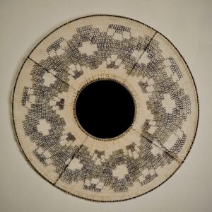 Espejo artesanal boho de caraguatá 60 cm – hecho a mano